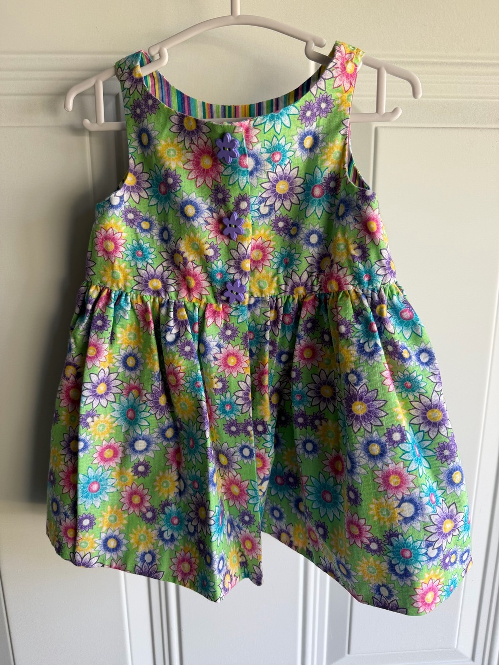Vintage handmade reversible dress w/ bloomers size 6-9m